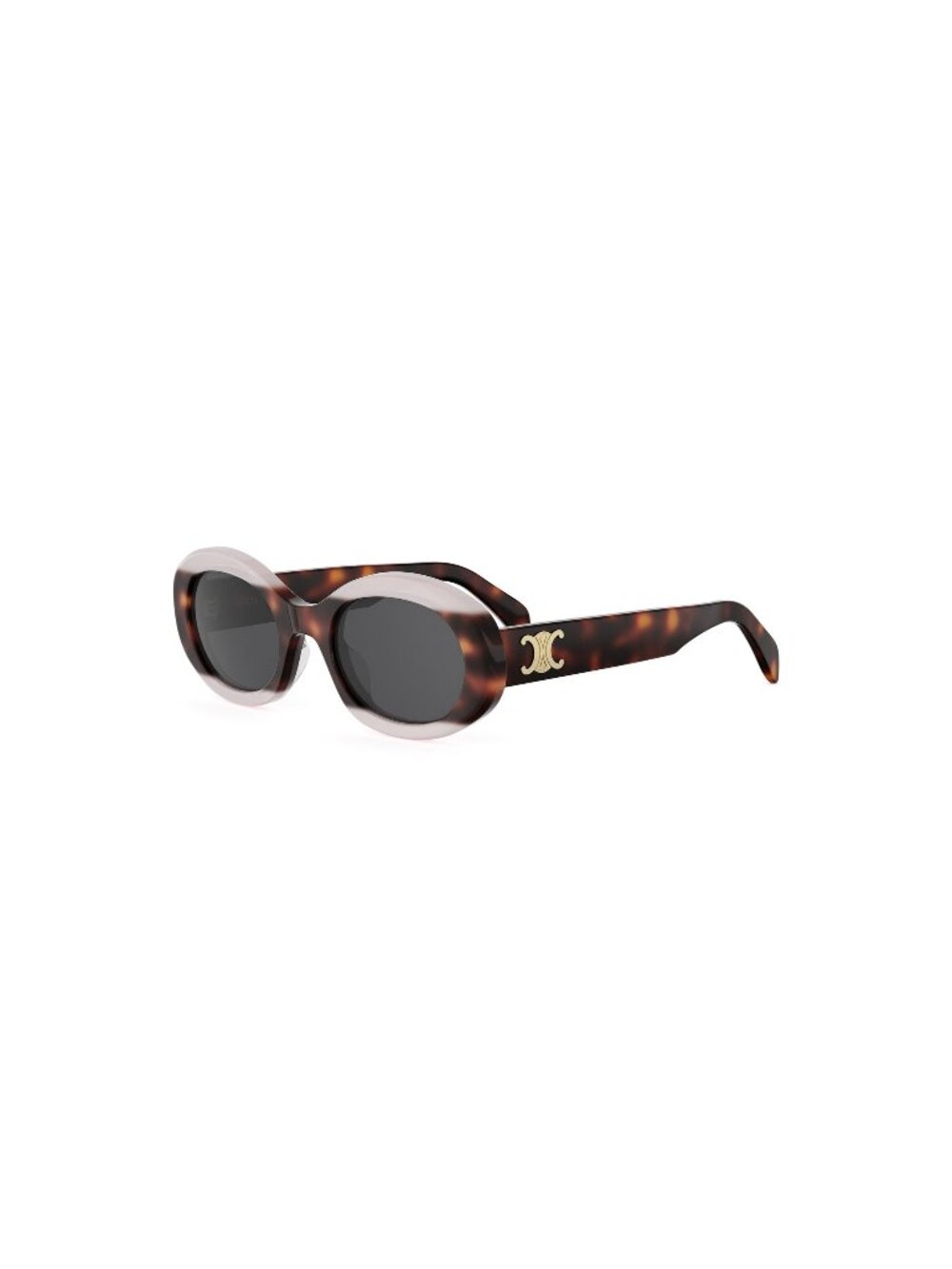 New CELINE Women's Sunglasses Acetate Frame TRIOMPHE CL40194U 74A 52 Havana Oval
